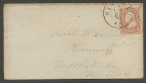 9/23/1865 cover Newport RI Soldier's Letter sent to Sarah Collins in Har...