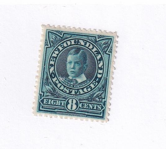 NEWFOUNDLAND # 110a VF-MLH 8cts PEACOCK BLUE CAT VALUE $125 