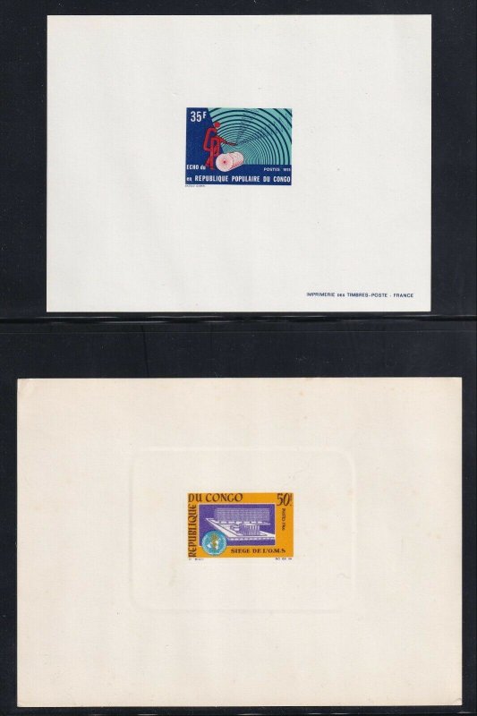 FRANCE CONGO DELUXE PROOFS x2 35Fr, 50Fr ONE DIE PROOF ONE PARIS PRINT #29