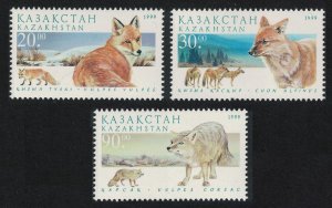 Kazakhstan Foxes Endangered Species 3v 1999 MNH SG#266-268