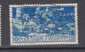 J43979 JL Stamps 1930 italy used perfin #245