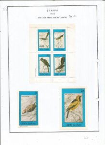 STAFFA - 1982 - Birds - Sheets - Mint Light Hinged - Private Issue