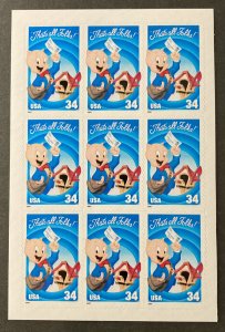 U.S. 2001 #3534b Pane of 9, That's All Folks, **MNH**.