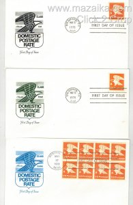 1978 A NON DENOMINATED ORANGE EAGLE STAMPS SET OF 3 PERF, COIL & BOOKLET