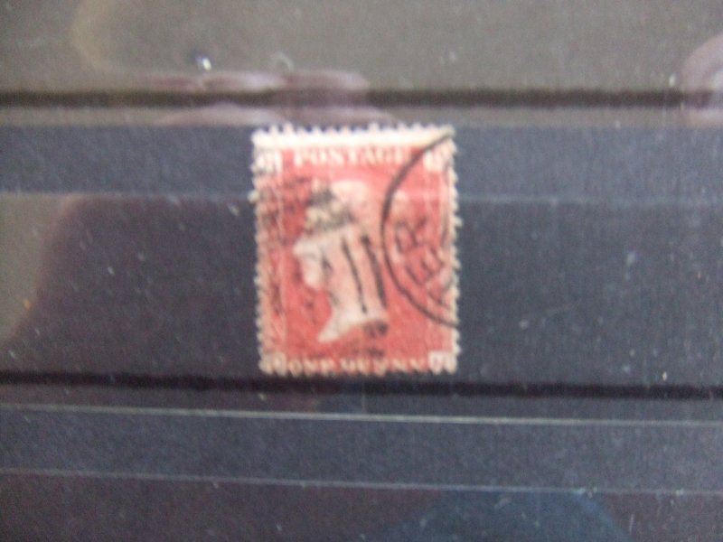 QV 1858 1d red SG 43/44 plate 225 CV £1000 #1