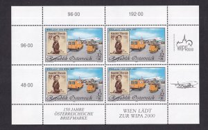 Austria    #B370  MNH  1999  stamp exhibition sheet 32s x 4  air plane