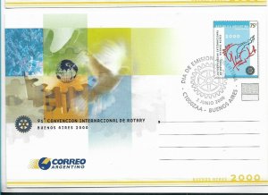 ARGENTINA 2000 ROTARY INTERNATIONAL CONFERENCE FIRST DAY CARD SPECIAL CANCEL