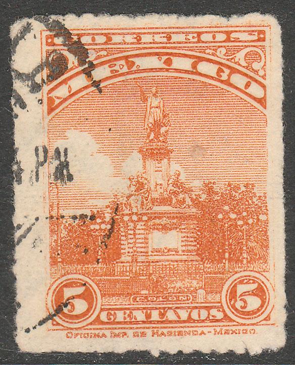 MEXICO 654, 5cents, COLUMBUS MONUMENT, USED  F-VF. (420)