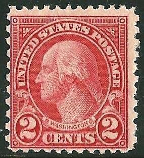 PCBstamps   US # 579  2c Washington, carmine, MNH, (1)