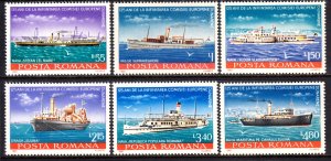 Romania 1979 Romanian Ships Complete Mint MNH Set SC 2856-2861