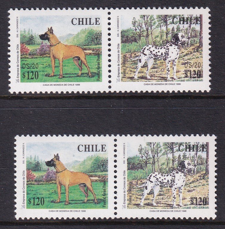 Chile 1231-1234a Dogs MNH VF