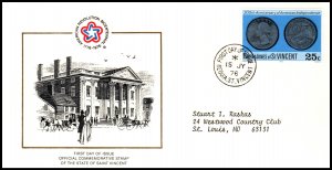 St Vincent Grenadines 81 US Bicentennial Typed FDC