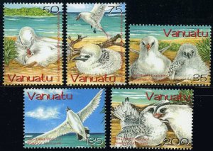 Vanuatu #853-857 Red-tailed Tropicbird Nature Postage Stamps Topical 2004 MLH