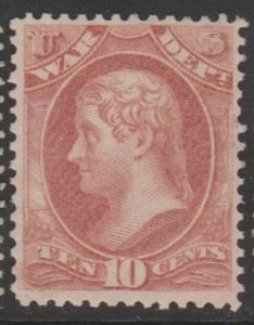 U.S. Scott #O88 Jefferson - War Dept. - Official Stamp - Mint Single