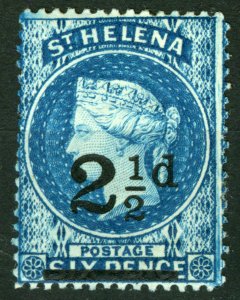 St. HELENA 1893, Queen Victoria Ultramarine 2½ d - British penny, Mi #15