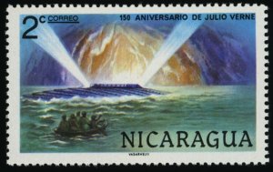 NICARAGUA Sc 1086 MNH - 1978 2c - Jules Verne 150th anniversary