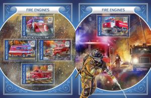 Z08 MLD18205ab MALDIVES 2018 Fire engines MNH ** Postfrisch