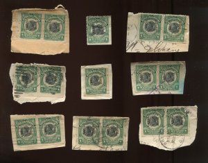 Large Lot of Canal Zone 38c & 52b & 53c Used Booklet Pane Singles & Pairs LV1232