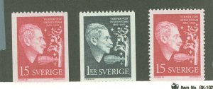 Sweden #541-43 Unused Single (Complete Set)