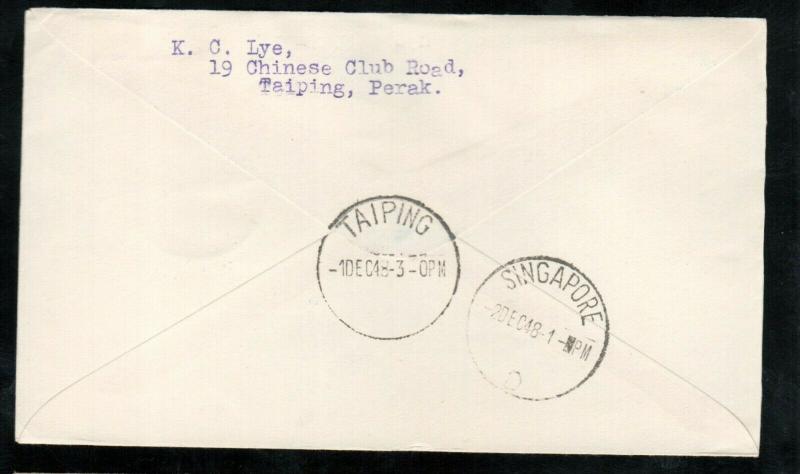 Malaya Perak #99 - #100 Very Fine Used On First Day Registered Cover