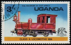 Uganda 158 - Cto - 3sh Class A Locomotive, 1896 (1976) (cv $0.80)