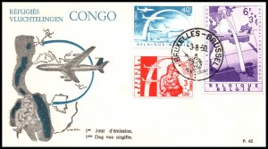 Belgium B669-B671 U/A FDC