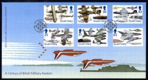Guernsey Sc# 629-634 FDC 1998 Military Aircraft