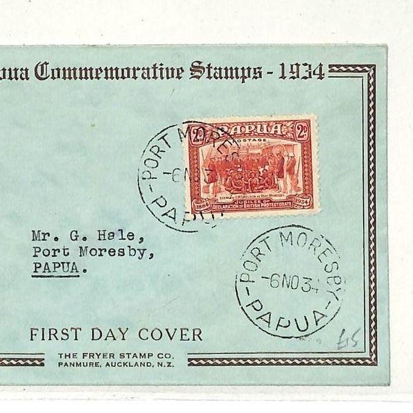 AB271 British 1934 Papua Port Moresby FDC {samwells-covers}PTS