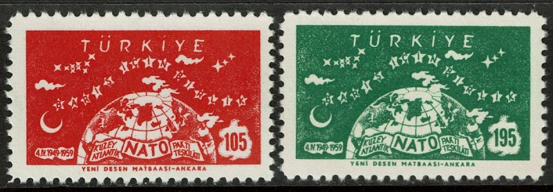 Turkey 1436-37  MNH - NATO 10th Anniversary - 1959