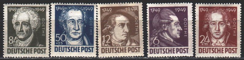 Germany. 1949. 234-38. Goethe, poet, Soviet occupation zone. MNH.