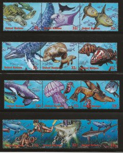 UN Scott #NY 734, Strips 1998 Complete Set FVF MNH