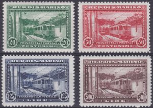 1932 SAN MARINO, no. 164-167 Ferrovia Rimini-San Marino MNH**