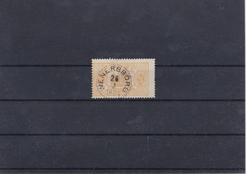 Sweden 24 Ore Yellow 1881 Used Official Stamp CAT£28 Ref: R7484