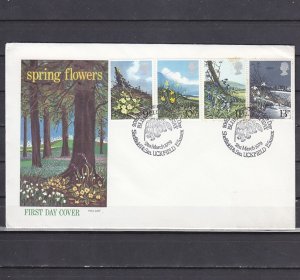 Great Britain, Scott cat. 855-858. Spring Flowers. First Day Cover. ^