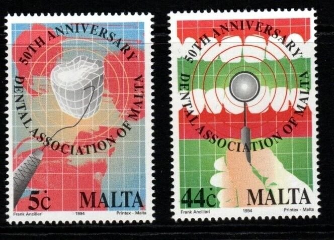 MALTA SG956/7 1994 MALTESE DENTAL ASSOCIATION MNH