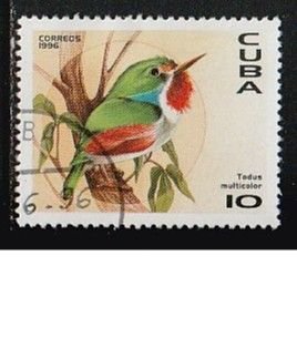 1996 Cuba - Sc 3748 - used VF - 1 single - Todus multicolor