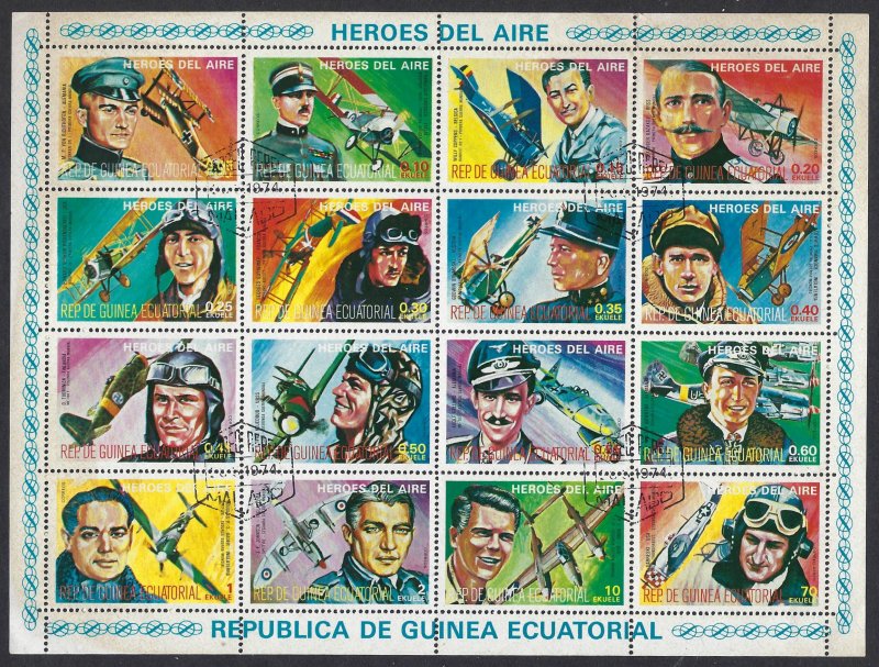 Equatorial Guinea MLH Heroes of the Air unlisted BIN $7.00