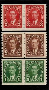 Canada 238-240 Set Mint never hinged. Coil pairs