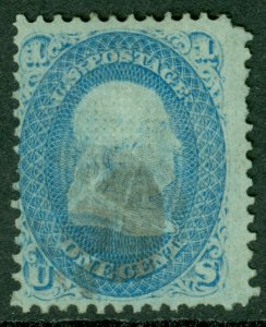 EDW1949SELL : USA 1868 Scott #92 Used. Some pulled perforations. Catalog $475.00 