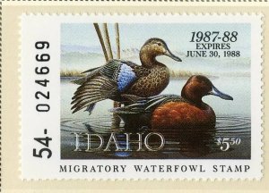 ID1 1987 IDAHO 1st State Duck Stamp-(Lelsie) OGNH-OFFER?