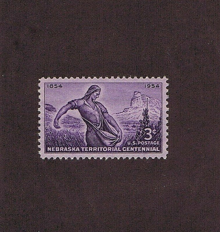 SC 1060 UNUSED OG MNH 3C THE SOWER NEBRASKA 1954 2021 PSAG CERT GRADED 100 GEM