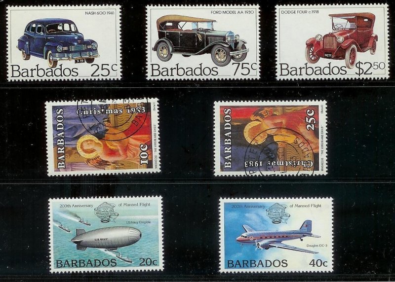 BARBADOS Large stamp accumulation Most MNH plate blocks gutter pairs Much value!