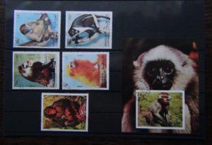 Sharjah 1972 Monkeys set & Miniature Sheet VFU