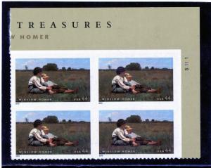 US  4473  Winslow Homer 44c - Plate Block of 4 - MNH - 2010 - S11111  UR