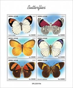 SIERRA LEONE - 2022 - Butterflies - Perf 6v Sheet - Mint Never Hinged