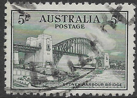 Australia 132  1932     5 sh  Bridge  FVF Used