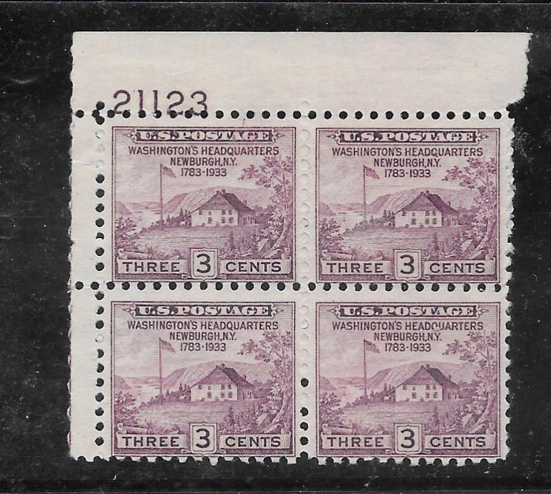 #727 MNH Plate Block