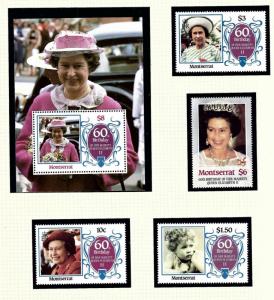 Montserrat 600-04 MNH 1986 QEII 60th Birthday