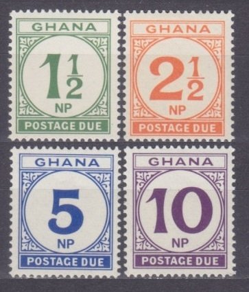 1970 Ghana P20-23 Postage due 11,30 €