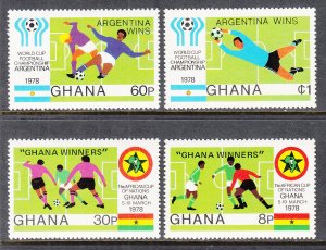 Ghana 665-668 Soccer MNH VF